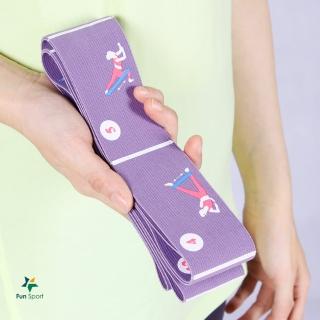 【Fun Sport】創意小抄伸展帶-2入-(靈活紫-樂體帶/樂體繩/彈力帶/環節拉力帶)