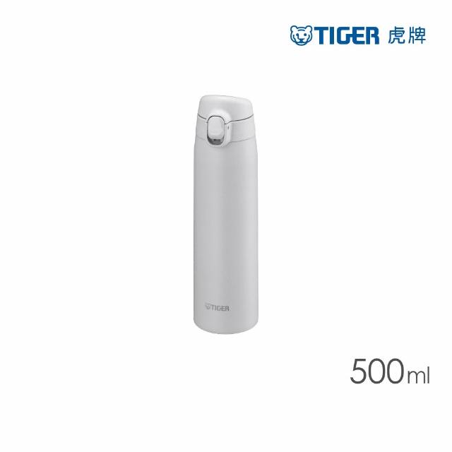 【TIGER 虎牌】買1送1 彈蓋雙層不鏽鋼保溫瓶 500ml(MCT-T050 真空保溫杯/保冰隨行杯)