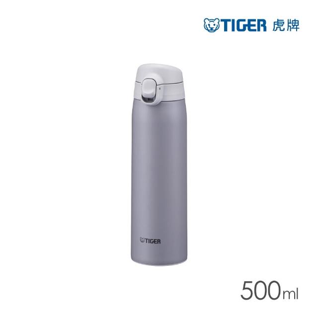 【TIGER 虎牌】買1送1 彈蓋雙層不鏽鋼保溫瓶 500ml(MCT-T050 真空保溫杯/保冰隨行杯)