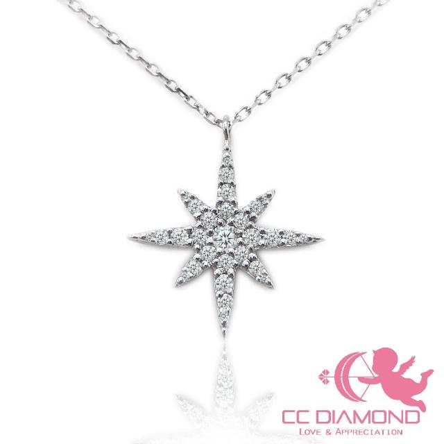 CC Diamond【CC Diamond】頂級日本進口 18K F/VS 鑽石米字星光套鏈(一線品牌的品質)