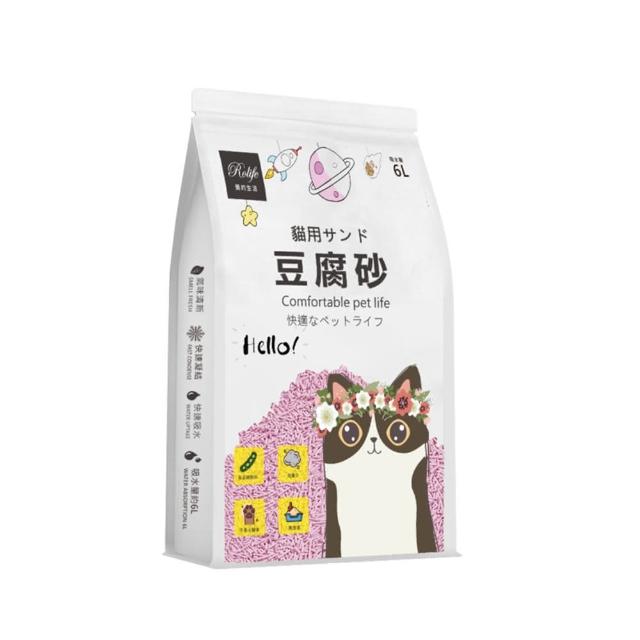【RoLife 簡約生活】天然環保豆腐貓砂/益生菌混合款豆腐砂6L-8包組(全面升級益生菌配方除臭不加價)
