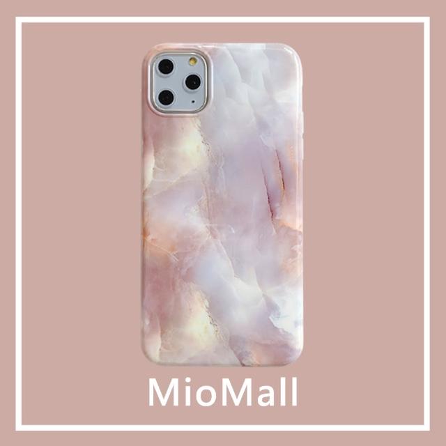 【MioMall 米歐廣場】歐風時尚大理石風格-米蘭粉 全包軟殼(★iPhone X/XS/11/11ProMax手機殼★)