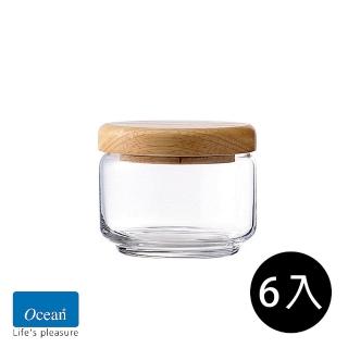 【Ocean】木蓋儲物罐325ml(6入組)