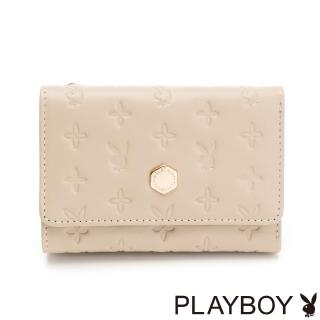 【PLAYBOY】短夾 Colorful Bunny系列(米白色)