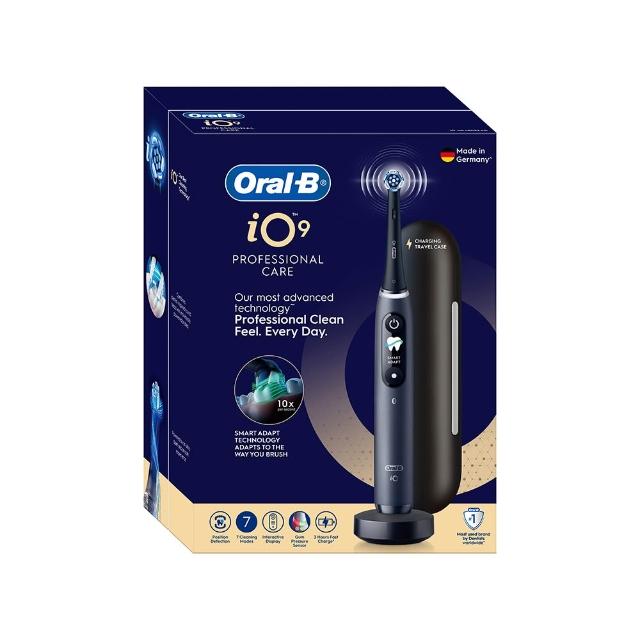 【Oral-B 歐樂B】iO9 微磁電動牙刷-黑/白 兩色可選 頂級口腔照顧