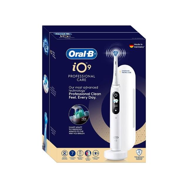 【Oral-B 歐樂B】iO9 微磁電動牙刷-黑/白 兩色可選 頂級口腔照顧