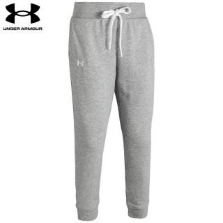 【UNDER ARMOUR】UA 女 Rival Terry九分褲_1360960-035(灰)