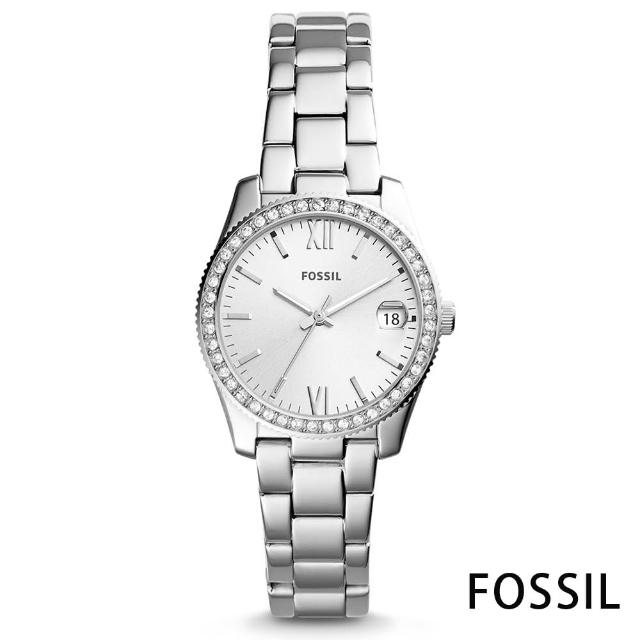 【FOSSIL】永恆鑲鑽錶框不鏽鋼手錶-32mm(ES4317)