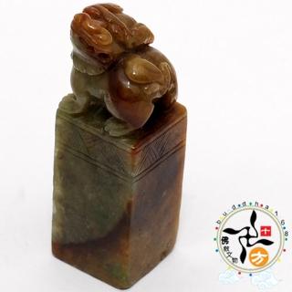 【十方佛教文物】貔貅天然三彩玉印石(平安吉祥如意)