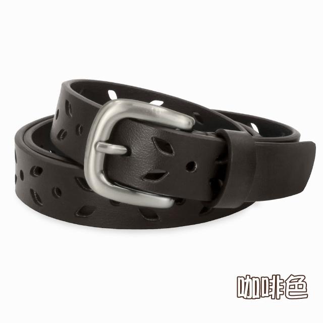 【CH-BELT 銓丞皮帶】流行細版女帶 蝴蝶縷空 百搭女生皮帶腰帶(黑/咖)
