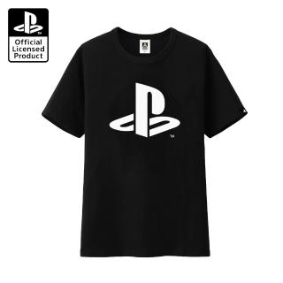 【SONY 索尼】原廠授權 PlayStation 經典LOGO 黑潮原力T恤-極致黑(OLP-JBK-03)