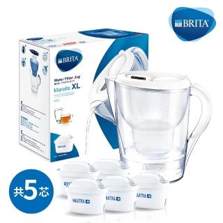 【BRITA】Marella 3.5L馬利拉濾水壺+4入全效型濾芯(共1壺5芯)