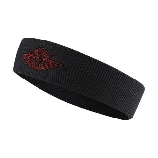 【NIKE 耐吉】頭帶 Jordan Wings Headband 喬丹 飛人 毛巾布 運動穿搭 籃球 黑 紅(J000360400-1OS)