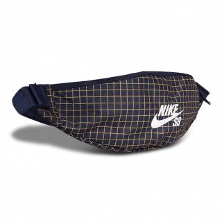 【NIKE 耐吉】腰包 SB Waist Pack 運動休閒 滑板概念 斜背包 外出 輕便 格紋 藍 黃 男女款(CK6755-410)