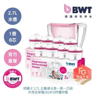 【BWT 德國倍世】2.7L企鵝濾水壺 鎂離子1壺8芯組(Penguin)