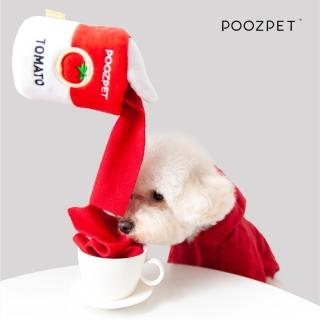 【POOZPET】寵物益智扯紙玩具 番茄罐頭(回歸天性 模擬扯衛生紙的行為打發無聊)