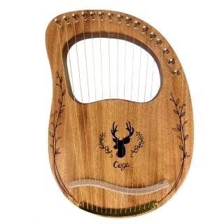 【JYC Music】SC-1手工迷你豎琴-原木色/16弦萊卡琴/全桃花心木/含琴包及調音槌(手工迷你豎琴)