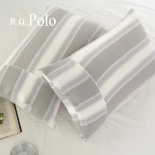 【R.Q.POLO】加購品-純棉雙層紗美式薄枕頭套(一對兩入)
