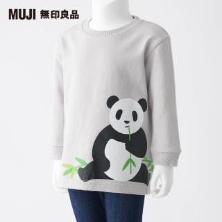 【MUJI 無印良品】幼兒有機棉弱撚天竺印花長袖T恤(大熊貓)