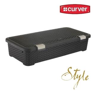 【Curver酷菲爾】歐洲進口滑輪式42L床下收納箱(咖啡色 79x40xH18 cm)
