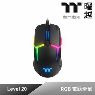 【Thermaltake 曜越】Level 20 RGB 電競滑鼠(GMO-LVT-WDOOBK-01)