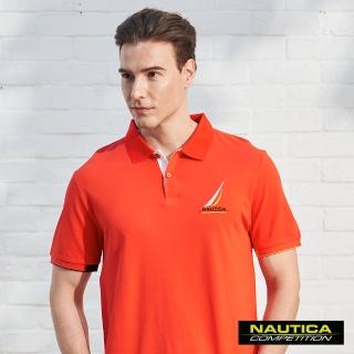 【NAUTICA】COMPETITION經典素色POLO衫(橘紅)