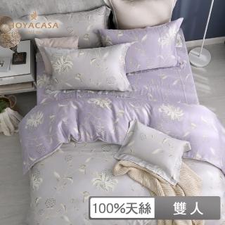 【HOYACASA】100%抗菌天絲兩用被床包組-綺麗花園(雙人)