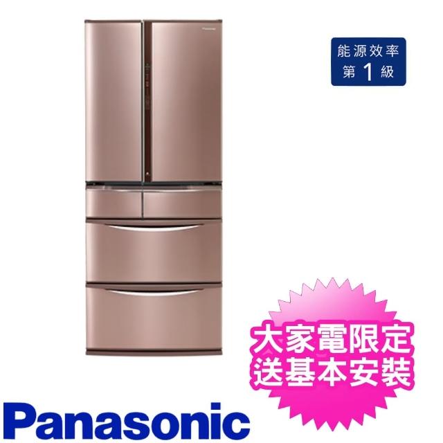 Panasonic 國際牌【贈商品卡★Panasonic國際牌】601L日製六門變頻冰箱玫瑰金(NR-F607VT-R1)