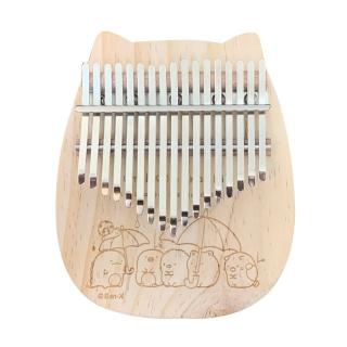 【Sumikko Gurashi】角落小夥伴 角落生物 貓造型款 卡林巴琴 拇指琴(超值組搭調音器 文青書包顏色隨機)