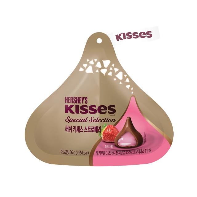 【Hersheys 好時】Kisses夾餡草莓口味巧克力36g(巧克力)