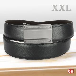 【CH-BELT 銓丞皮帶】特加大尺碼XXL休閒自動扣男皮帶腰帶(黑XXL)