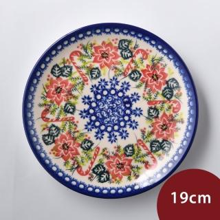【波蘭陶】耶誕市集系列 圓形餐盤 19cm 波蘭手工製