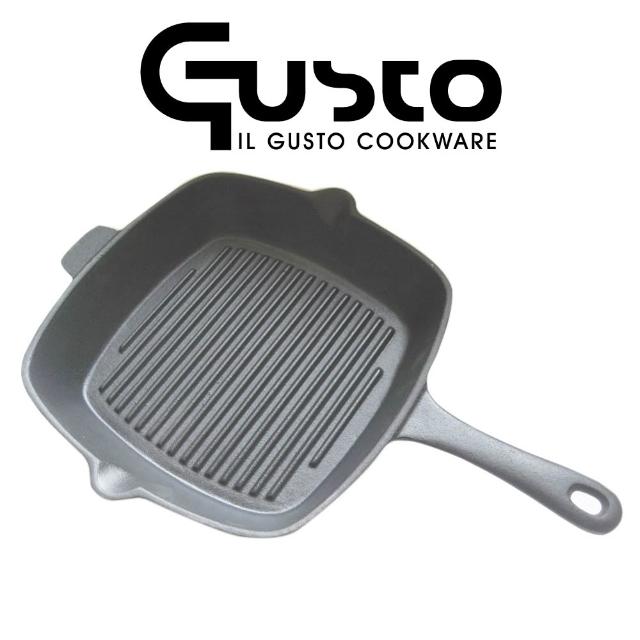 【GUSTO】鑄鐵無塗層炙燒紋煎盤(牛排)
