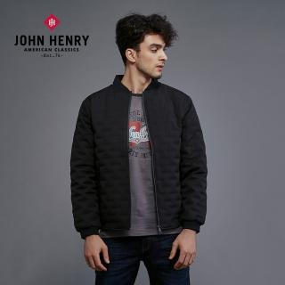 【JOHN HENRY】保暖壓紋夾克-黑