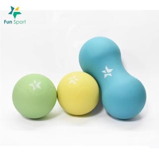 【Fun Sport】康力爾花生球+雷力斯按摩球雙球組+下犬式束帶(花生球 按摩球 筋膜 按摩 舒壓)