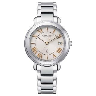 【CITIZEN 星辰】XC光動能簡約鋼帶女錶-金33.0mm(EO1200-52A)