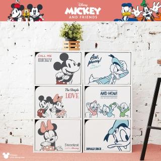 【Disney 迪士尼】唐老鴨 米奇米妮三層門櫃 正版授權(42x30x90)