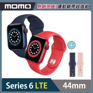 Apple 蘋果運動錶帶超值組★【Apple 蘋果】Apple Watch Series6 44公釐 LTE版 鋁金屬錶殼搭配運動錶帶(S6 LTE44)