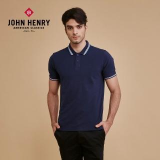 【JOHN HENRY】休閒運動風polo衫-深藍
