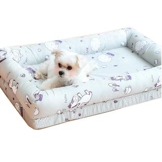 【奶油獅】台灣製造-森林野餐-寵物記憶床墊-大50*80cm-10-25kg適用(灰)