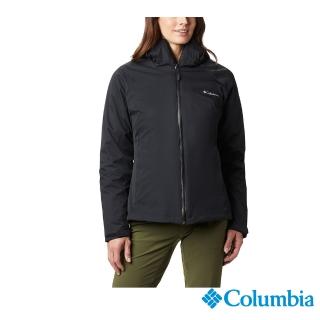 【Columbia 哥倫比亞】女款- 防水Omni-Heat鋁點保暖700羽絨兩件外套-黑色(UWR03180BK / 保暖.防水.羽絨)