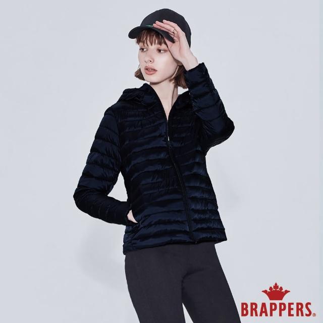 【BRAPPERS】女款 短版仿絨棉連帽外套(藍)