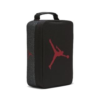 【NIKE 耐吉】鞋袋 Jordan Shoebox Bag 男女款 喬丹 飛人 爆裂紋 手提 方包 黑 紅(JD2113042AD-002)
