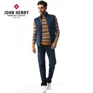 【JOHN HENRY】雙面配色正反穿背心外套-藍