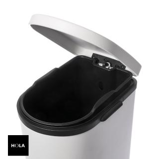 【HOLA】羅傑長形緩降垃圾桶10L-霧白