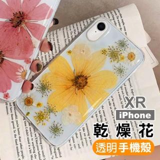 iPhone XR 透明乾燥花永生花軟邊防摔手機保護殼(iPhoneXR手機殼 iPhoneXR保護殼)