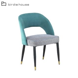 【柏蒂家居】道格千鳥格紋布餐椅(單椅)