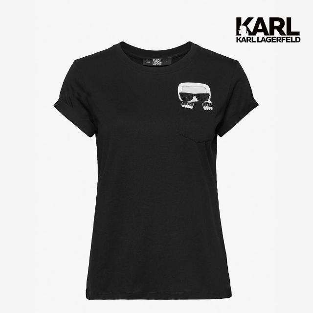 KARL LAGERFELD 卡爾【KARL LAGERFELD 卡爾】IKONIK KARL T恤-黑(原廠公司貨)