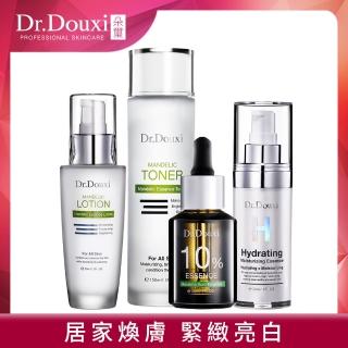 【Dr.Douxi 朵璽】杏仁酸精華液10%30ml+玻尿酸精華液30ml+杏仁酸乳液60ml+杏仁酸化妝水150ml