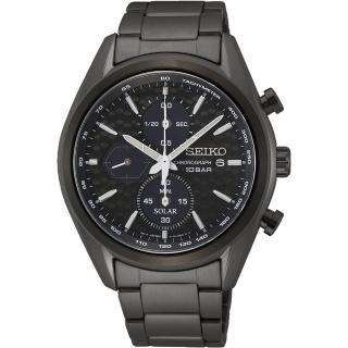 【SEIKO 精工】喬治亞羅設計三眼計時太陽能腕錶(V176-0BH0SD SSC773P1)